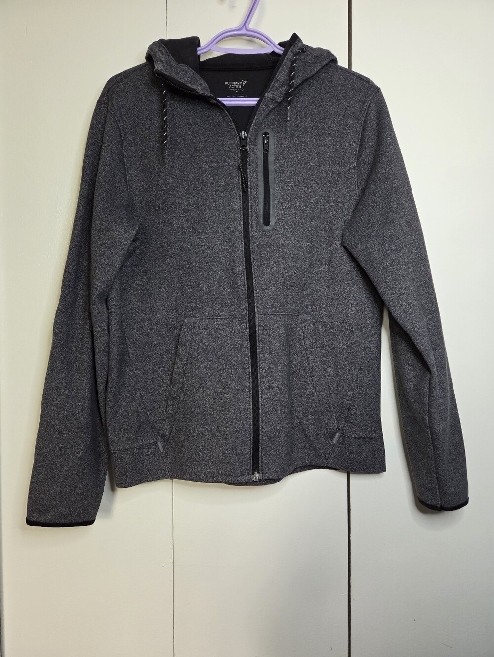 Old Navy Women's M Charcoal Active Utility Hooded Zip Jacket